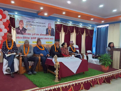 बुढ्यौली साहित्य समाजद्वारा तुल्सी थापा अभिनन्दित