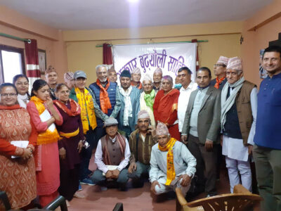 वृक्षारोपण गर्दै बुढ्यौली रचना वाचन गरियो
