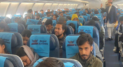 इजरायलबाट नेपाली लिएर विमान स्वदेश फर्किंदै