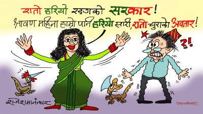 सरकारै हरियो र रातोको भएसी हरियो सारी र रातो चुराको बद्ख्वाइँ गर्न मिल्छ ?!