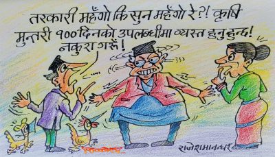 सुन हेरेर भात रुच्दैन ! भात रुचाउने तरकारी महँगो नभएर हुन्छ त ? कि कसो मन्त्रीज्यू !?