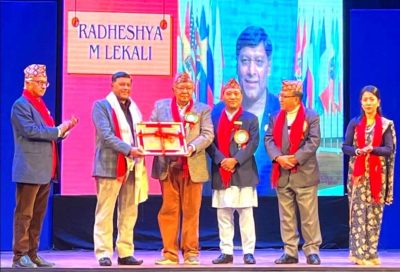 साहित्यिक पत्रकार संघका अध्यक्ष साहित्यकार लेकाली सम्मानित