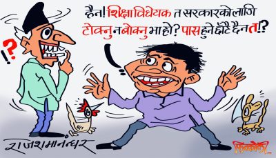 ‘कुलिङ विधेयक’ जस्तै ‘इधर उधर’ गरेर भए पनि ‘शिक्षा विधेयक’ पास गर्ने कुरा भइरा’छ रे त !?