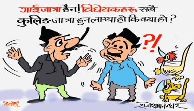 गाईजात्रालाई माथ ख्वाउने जात्रा त ह्‌वाँहरूले देखाइरहनु भा’छ ! वा क्या मनोरञ्जक !?