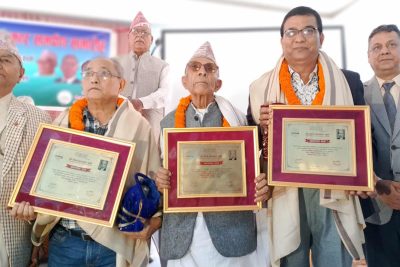 प्रधान, शर्मा र पोखरेल तीनजना भैरव पुरस्कार गुठीद्वारा पुरस्कृत