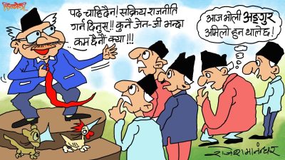 पदीय सक्रियताको सम्भावना सकिँदै गएपछि अङ्गुर अमिलो हुने नै भो क्या !?