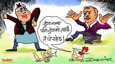 जुँगाविहीन दुई जुँगेका बिच विशेष किसिमले आयोजित जुँगाकै लडाइँ हो कि क्या हो ?!