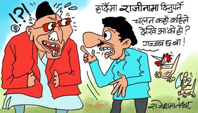 राजिनामा कहिले रे ? यस्ता बेतुकका प्रश्न सोधेर ह्‌वाँहरूलाई हैरान नपारूँ त अब !?