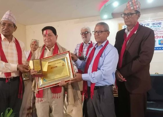 साहित्य कला सङ्गम दमकद्वारा विभिन्न पुरस्कार अर्पण