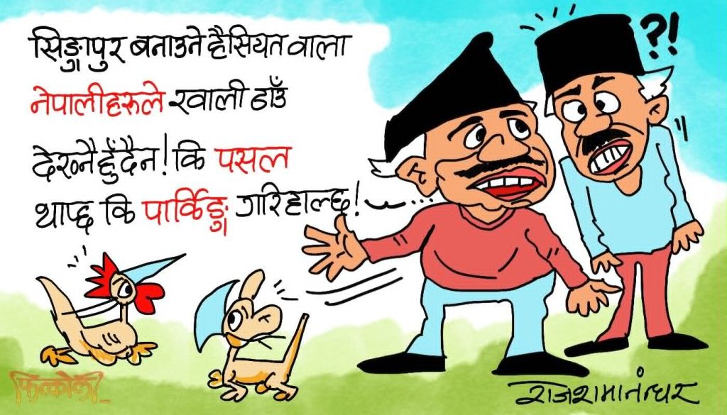 हामी नेपाली साह्रै बाठा ! खाली ठाउँ देख्नै हुन्न !! कि पसल कि पार्किङ शुरू गरिहाल्छाैँ !?