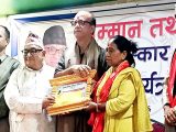 वरिष्ठ साहित्यकार अमर गिरी र शशिराम कार्कीद्वय सम्मानित
