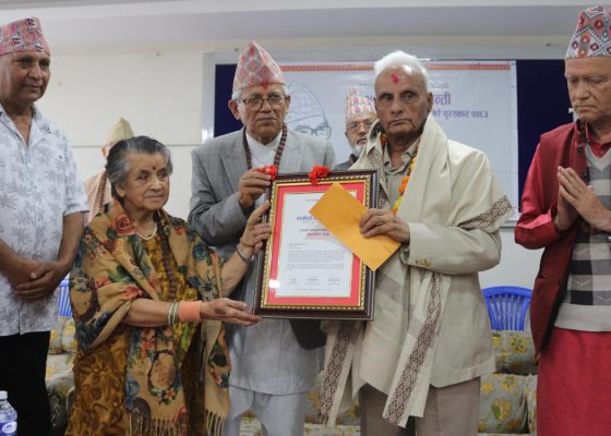 वरिष्ठ गीतकार कालिप्रसाद रिजाललाई ‘राष्ट्रकवि माधव घिमिरे पुरस्कार’ 
