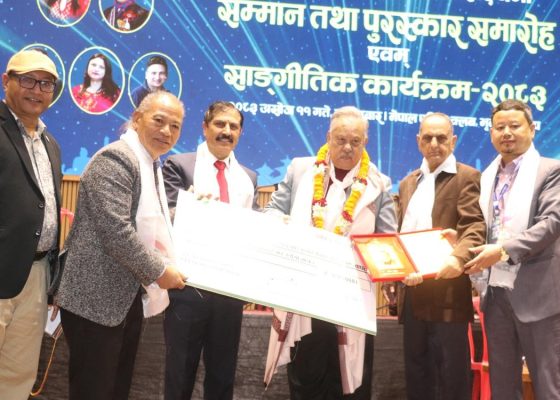 कलाकार नीर शाह एक लाख ५१ हजारसहित सम्मानित