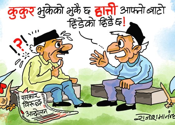आन्दोलनको नाङ्लो ठटाएर हात्ती तर्साउन सकिएला र भन्या ?!