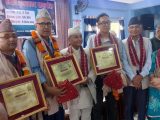भैरव पुरस्कार २०८३ समर्पण :  टेकवीर मुखिया- आरसी रिजाल र देवीप्रसाद चापागाईं पुरस्कृत